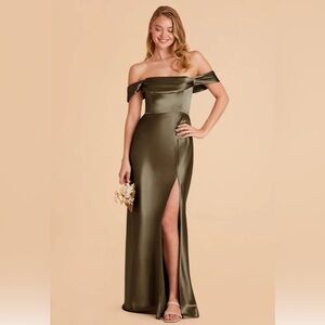 Birdy grey mia convertible dress in the color olive satin